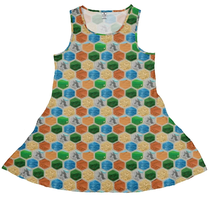 Hexagon Tile Board Game Dress
