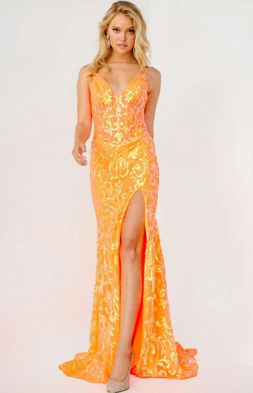 Jovani JVN23216 Long Fitted Sparkling Evening Gown Cheap maxi dresses