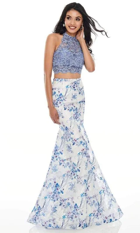 Rachel Allan 7170 - Two-Piece Lace Floral Print Prom Dress Cotton floral dresses