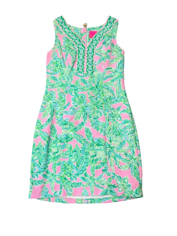 Dress Casual Short By Lilly Pulitzer In Green & Pink, Size: Xs/0 Summer Mini Skirt