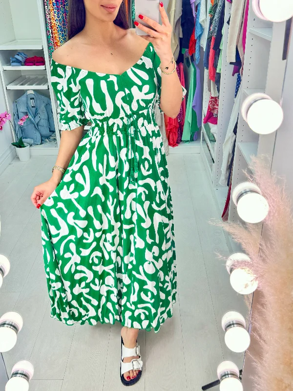 Lucrezia Abstract Print Maxi Dress Cotton Maxi Skirt
