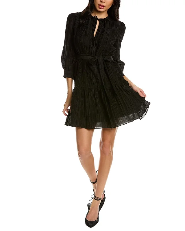 Rebecca Taylor Belted Mini Dress Mini Skirt Look