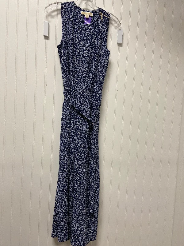 Blue & White Jumpsuit Michael By Michael Kors, Size Xs Wrap unclassified dresses