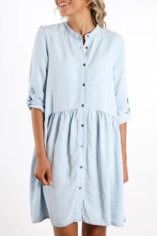 Frankie Dress Chambray Embroidered unclassified dresses