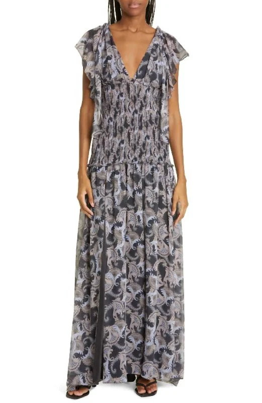 Kris Gown In Raven Multi Winter unclassified dresses