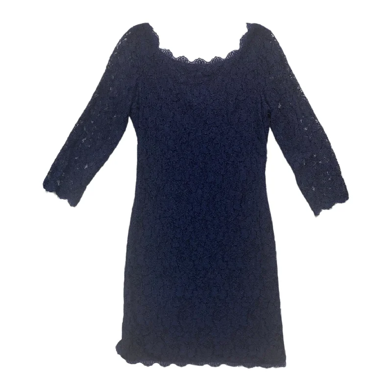 Navy Dress Designer Diane Von Furstenberg, Size 6 Sequin unclassified dresses