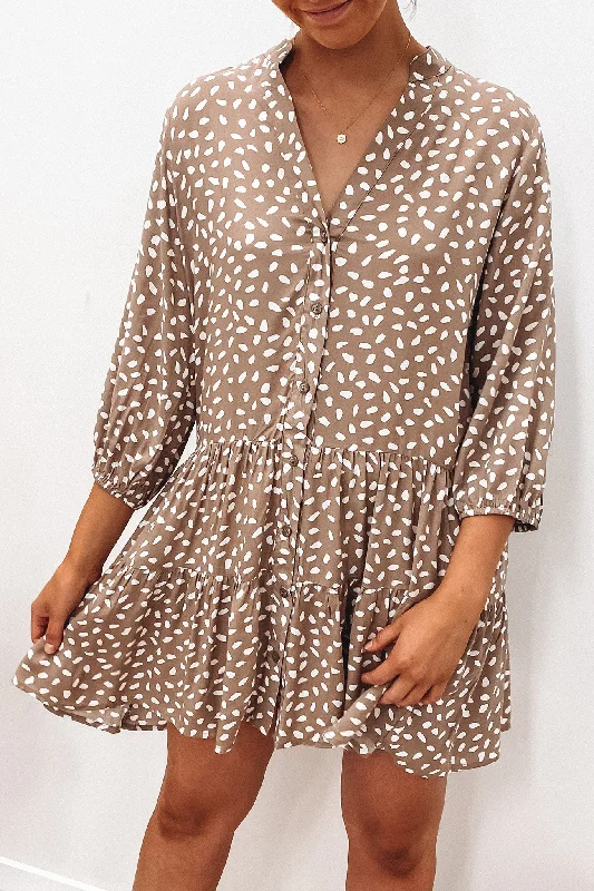 Right Time Dress Brown Knitted unclassified dresses