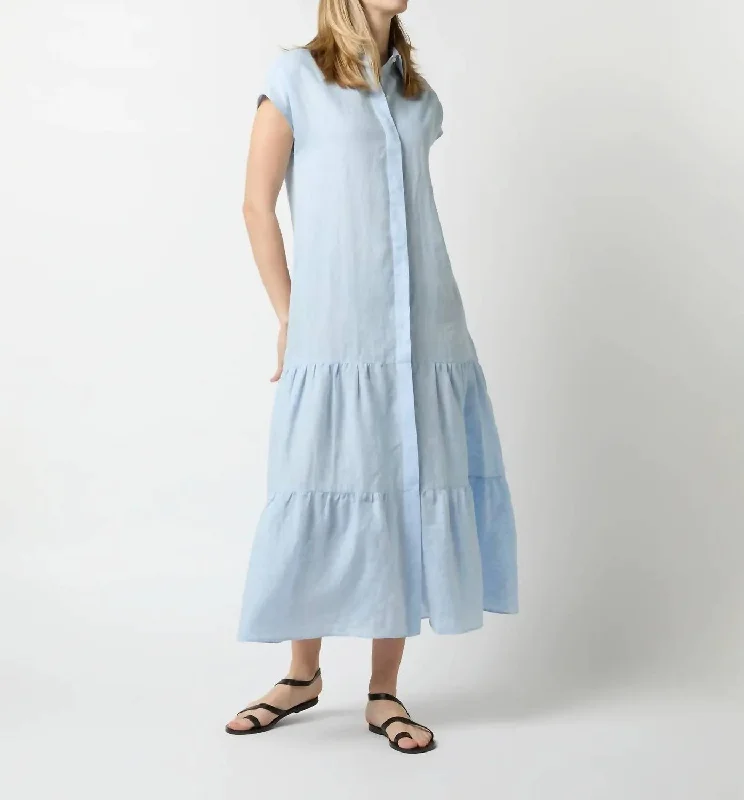Sophia Dress In Sky Sahara Linen Budget-friendly unclassified dresses