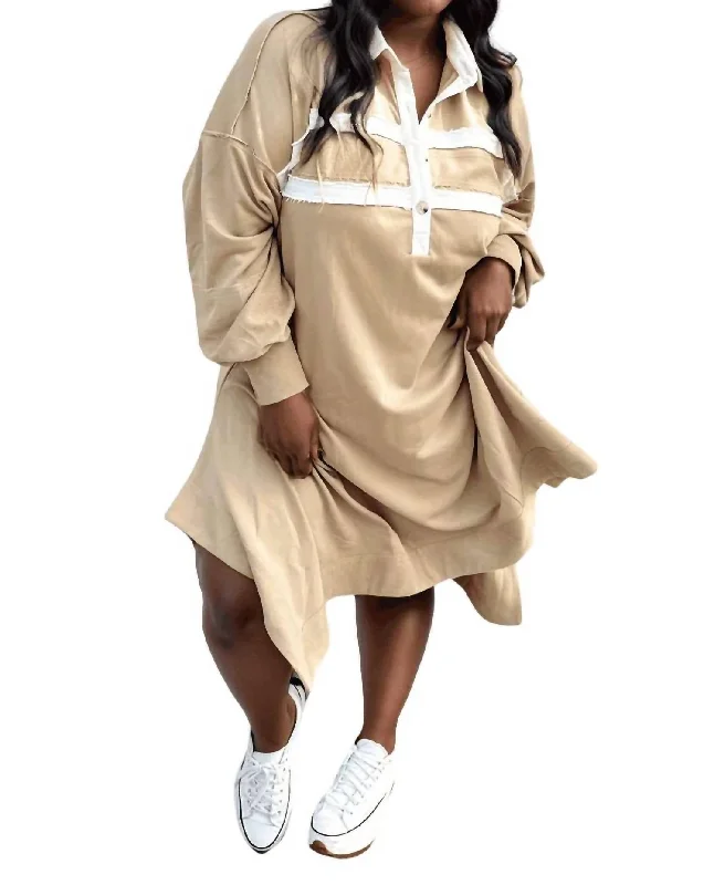 Starter Lounge Dress In Beige Graduation unclassified dresses