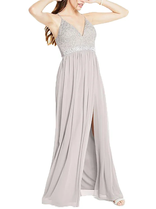 Juniors Womens Lace Embellished Formal Dress Casual Lace Dress